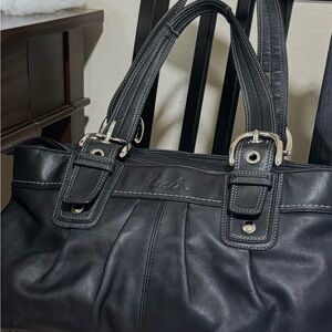 Coach Black Leather Shoulder Bag